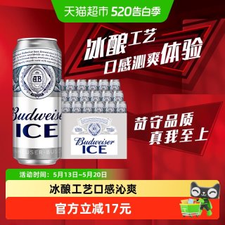 百威 冰啤酒 500ml*18听
