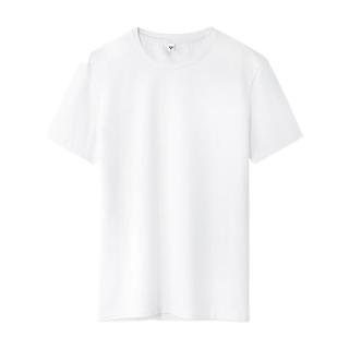 罗蒙 纯棉圆领短袖T恤 白色 XL