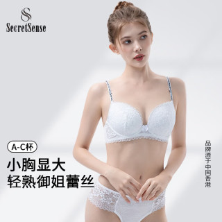 SECRETSENSE 网红爆款女士蕾丝内衣套装 聚拢上托文胸带钢圈软支撑胸罩