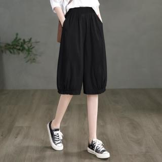 丝柏舍 夏装新女简约宽松遮肉显瘦休闲裤有大码