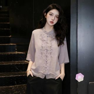 丝柏舍 2026春夏新女纯色宽松气质衬衣有大码
