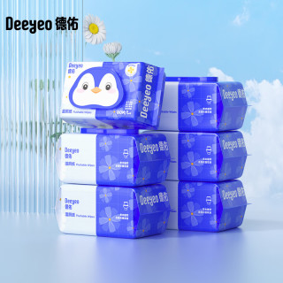 德佑 湿厕纸家庭装80抽*6包 洁厕湿纸巾厕纸湿巾 可搭配卷纸卫生纸使用