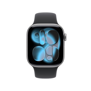 国家补贴：Apple WatchS11智能手表GPS款42毫米深空灰色铝金属表壳黑色运动型表带M/L-联通补贴