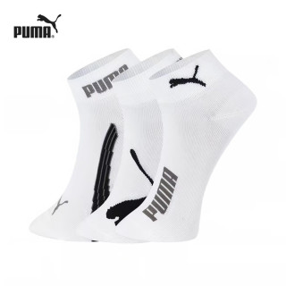 PUMA 男袜女袜中筒袜运动休闲款透气款棉袜吸汗薄款除臭百搭简约 白色 3双 均码 EU39-42