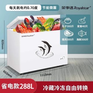 荣事达 40-288升冰柜家用小型微霜冷冻大容量节能冷柜商用节能低噪