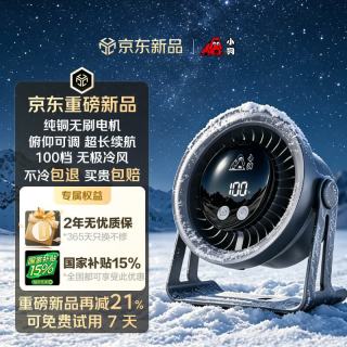 小狗 桌面小风扇/小台扇/便携小风扇usb桌面风扇循环扇小风扇家用办公学生宿舍速冷轻音风扇 冰感循环扇