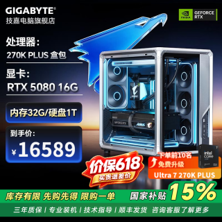 技嘉 高性能游戏 组装电脑+核显+包豪斯海景房电脑主机