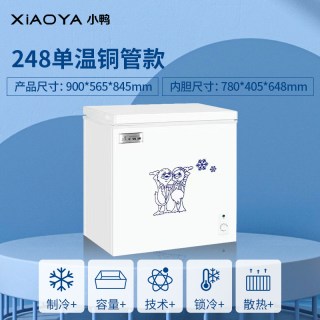 小鸭 冰柜卧式冷柜家用商用冷藏冷冻保鲜铜管大容量单双温超市冰箱