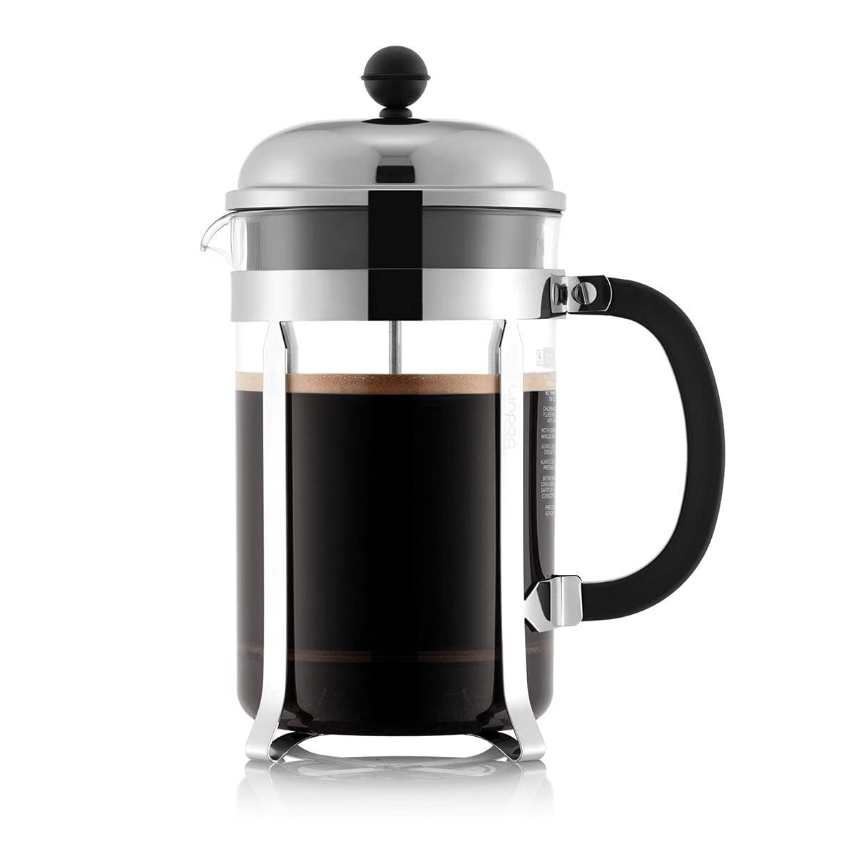BODUM 法压壶 1.5L 玻璃不锈钢咖啡壶