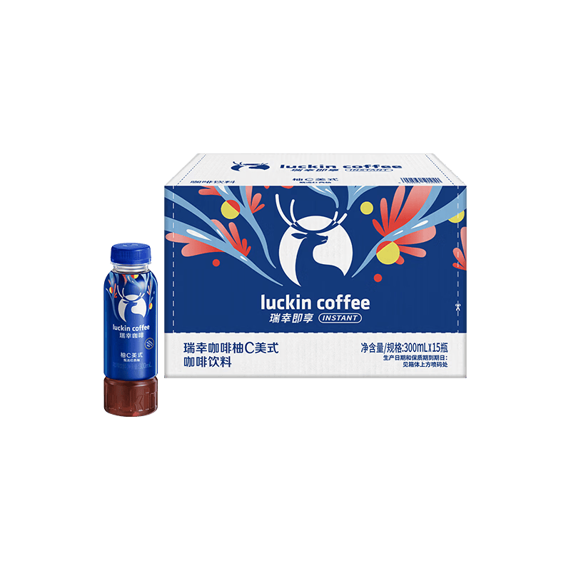  瑞幸即享咖啡 瓶装咖啡饮料 柚C美式咖啡15瓶