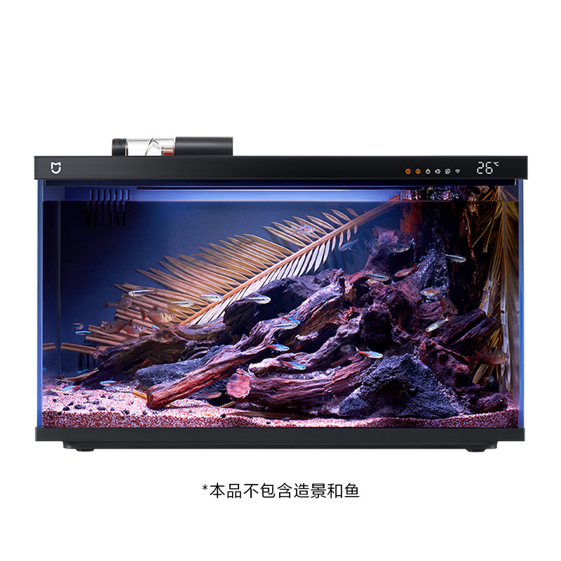 米家 智能鱼缸 超白玻璃 桌面循环 小型造景生态