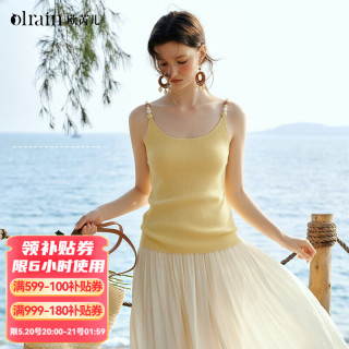 OLRAIN 2026夏季装饰修身无袖针织衫女吊带背心