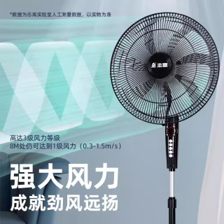志高 电风扇落地扇家用台式大风力办公室轻音节能工业新款遥控风扇