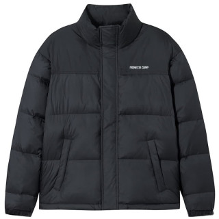拓路者 男短款秋冬季保暖拼接加厚面包服宽松羽绒外套 黑色 3XL