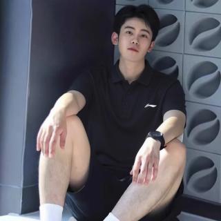 李宁 运动t恤男士时尚休闲透气polo衫男式运动翻领短袖上衣男
