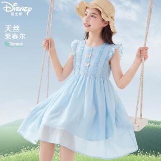 迪士尼 [天丝】女童连衣裙儿童裙子夏季新款连身裙女孩公主裙中大童长裙
