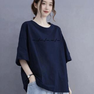 吉妮 夏季纯棉大码圆领短袖T恤女胖妹妹宽松遮肉显瘦印花体恤上衣