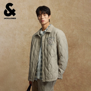 杰克琼斯 杰克·琼斯（JACK&JONES） 冬季款羽绒服翻领简约日常外套美式百搭上衣