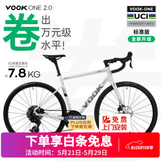 VOOK ONE 2.0标准版公路自行车单盘13速 碳纤维 碟刹镁铝合金轮组