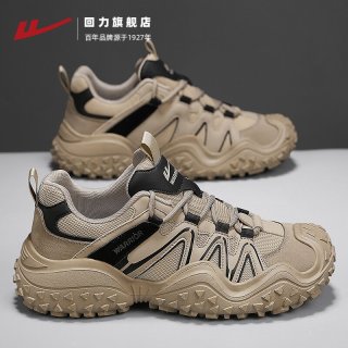 回力 男鞋登山鞋2026新款网面透气男士夏季户外徒步休闲运动鞋男款