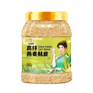 谷飘飘 高纤燕麦麸皮 2斤 罐装