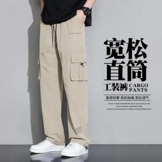 GENIOLAMODE GENIO LAMODE 运动裤男春夏青年男士户外直筒工装裤百搭男装裤子长裤男式休闲裤
