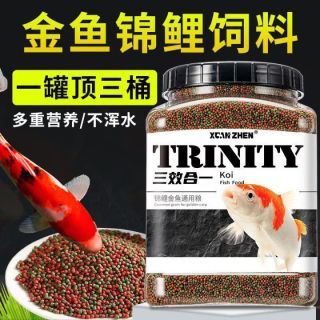 科万鸿 金鱼饲料锦鲤专用小颗粒鱼粮  500g （罐装）买一送一