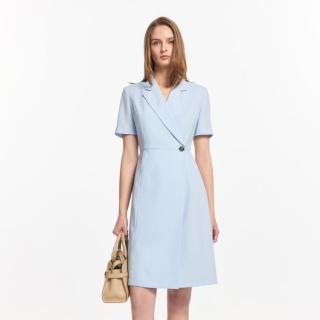 SCOFIELD 简约知性斜门襟高端轻奢西装连衣裙女夏季2026