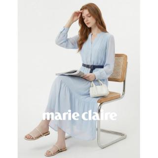Marie Claire 复古韵味 女士收腰连衣裙 2026春款