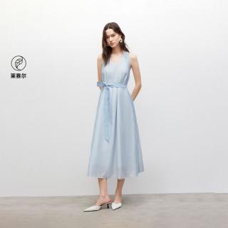 ONLY 夏季气质优雅浪漫收腰A字长裙无袖连衣裙女