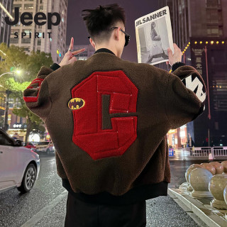 JEEP SPIRIT JEEPSPIRIT吉普美式棉衣外套男冬季痞帅毛巾绣加厚袄子休闲棉服潮