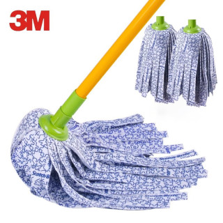 3M 思高 耐磨型拖把1杆+3头 家用拖把套装