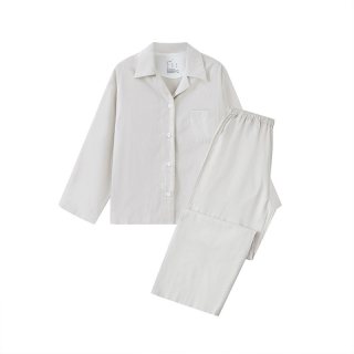 无印良品 MUJI 女式莱赛尔棉长袖睡衣套装女士女款家居服26年春季