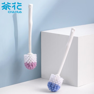 茶花 球形马桶刷 长柄清洁刷 硬毛无死角神器