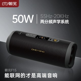 CHAOYUAN F15便携式蓝牙音箱Ai智能音响两分频家用音响户外无线低音炮