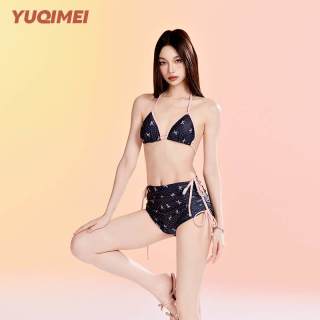羽岐美 Yuqimei2026新款性感比基尼三件套分体长袖罩衫纯欲泡温泉泳衣女