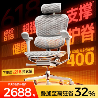 Ergonor 金豪E2 高端人体工学椅  银白网