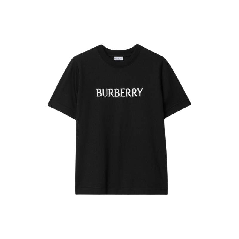 BURBERRY 徽标装饰棉质女士T恤