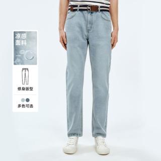 TEENIE WEENIE 小熊 男士牛仔裤 修身直筒长裤