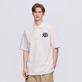TEENIE WEENIE 小熊男简约时尚潮流男式POLO衫T恤男夏季白色休闲短袖上衣