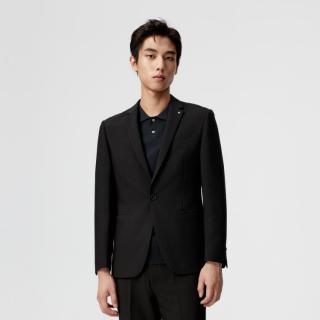 太平鸟 男装秋款时尚修身西装外套男式西服