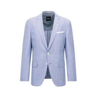BOSS 春秋商务休闲修身棉质肌理西装外套休闲西服男春秋