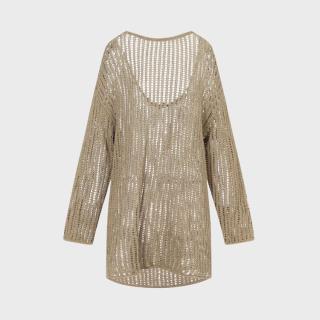 Massimo Dutti 女式亮色时髦洋气慵懒风垂直感两侧开叉U型领针织衫