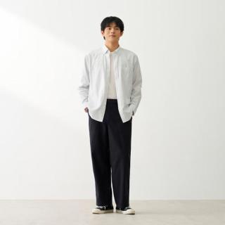 無印良品 MUJI 无印良品 男式 横竖弹力工装裤 男装男士长裤子休闲裤 春季