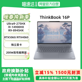 ThinkPad 联想ThinkBook 16p轻便商务办公高性能笔记本电脑独显：81