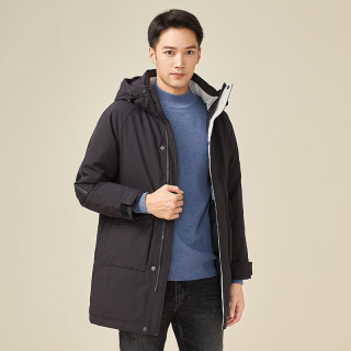 千仞岗 反季清仓！加厚羽绒服男士中长款防寒服保暖外套商务休闲夹克