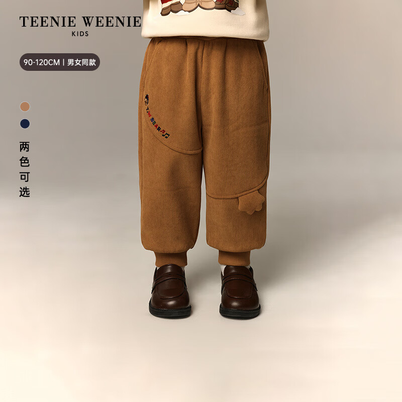 TEENIE WEENIE 双面绒休闲长裤 藏青色 110cm