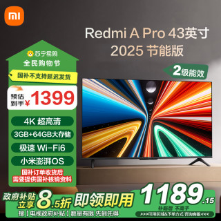 小米 电视 REDMI APro43 2025节能版-L43RB-APE