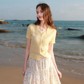三彩 莱赛尔 女士针织衫开衫外套 M