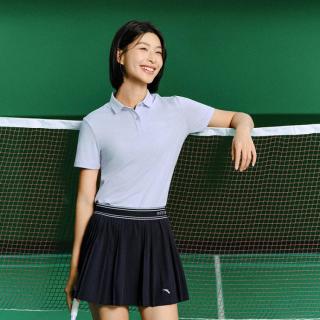 安踏 大师POLO丨速干透气运动短袖女款夏季正肩网球服运动上衣T恤